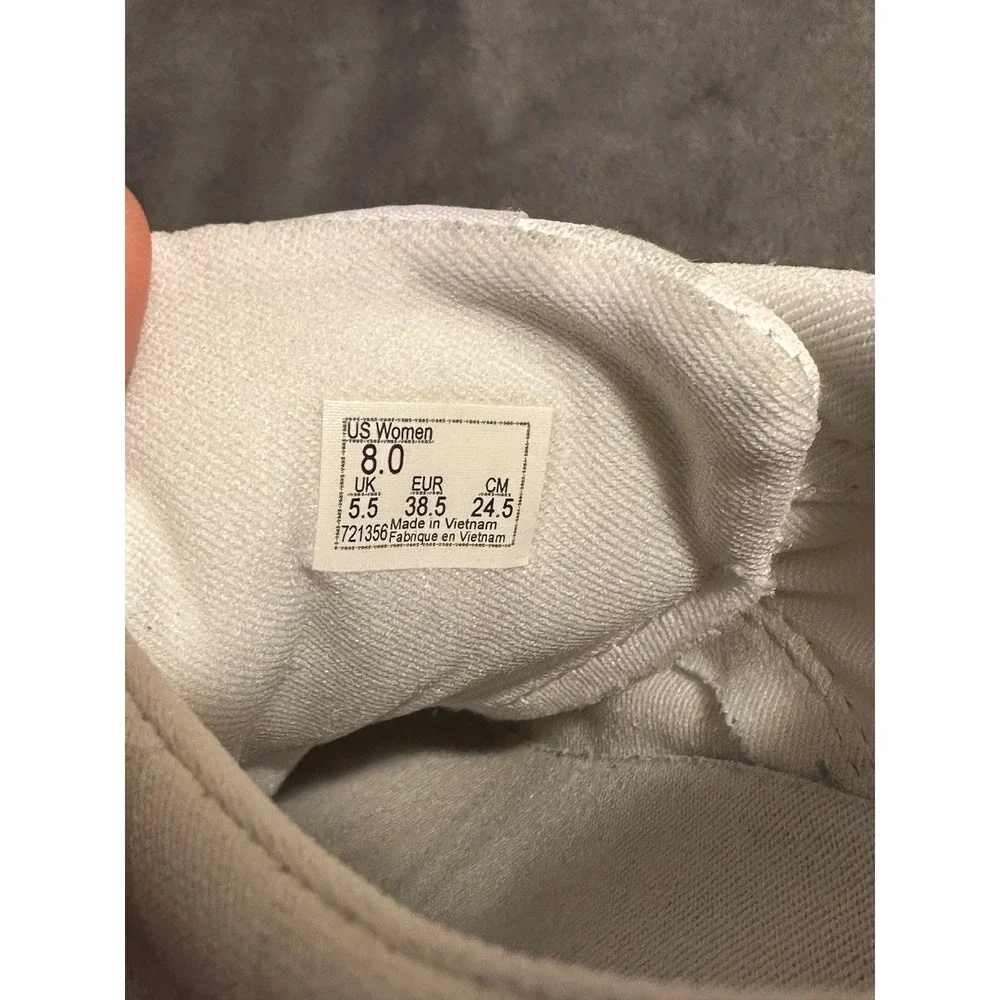 Vans Era Checkerboard White Off White Canvas Low Top Sneakers Womens 8